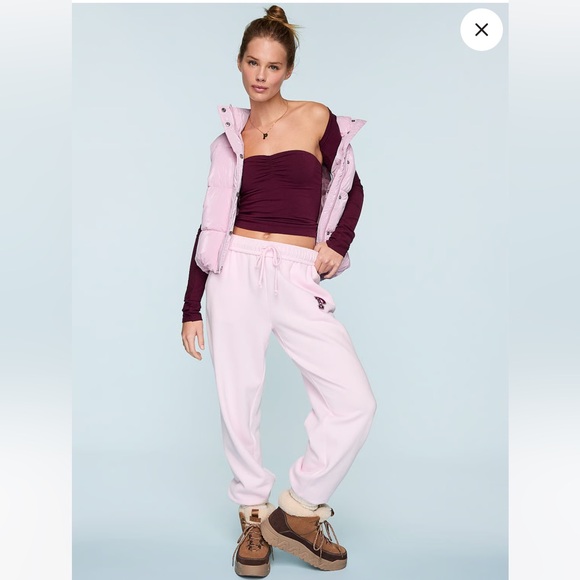 NWT PINK Victoria's Secret pink marshamallow puffer vest - Picture 2 of 5